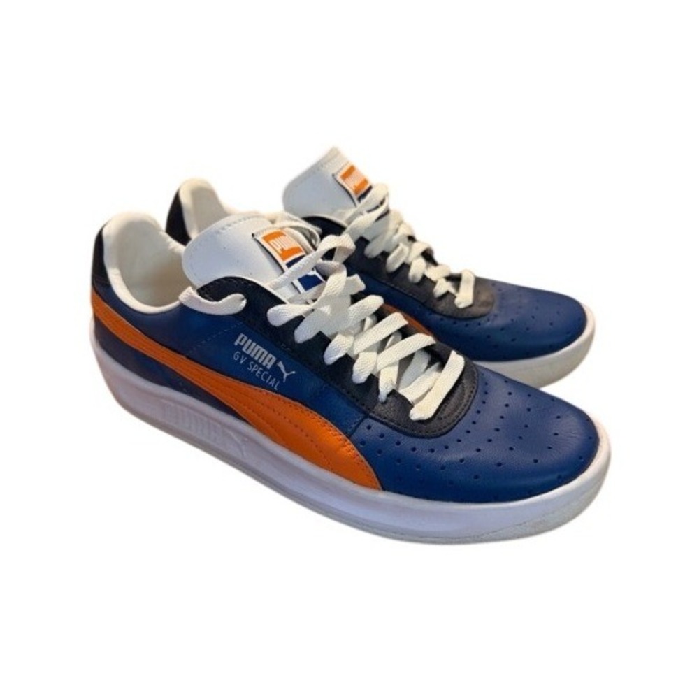 Puma GV Special Mens Blue Orange Leather Tennis SneakerS Size 9